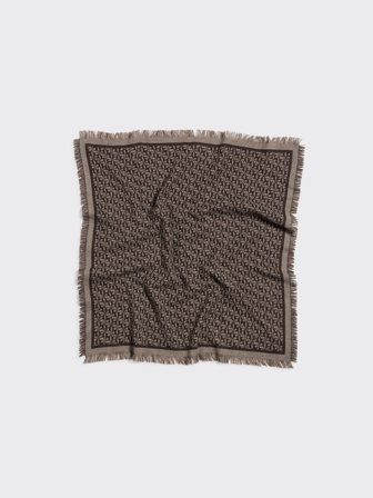 Holzweiler Fine Wool Scarf Monogram - Brown Mix - Unisex - One size