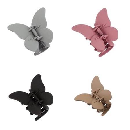 4stk Butterfly Hårklemmer Matte Hair Claw Clips H H