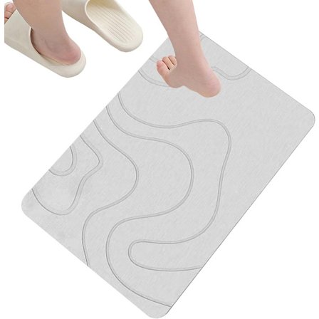 Absorberande badrumsmatta - 40*60 cm - Badrumsmatta av kiselgur - Halkfri kiselgurmatta - Icke