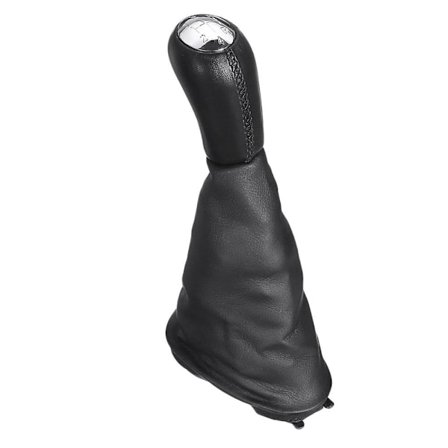 5-växlad manuell bilväxelspaksknopp med damask för Renault Clio 2 II Clio 3 III Megane 2 II Scenic 2 II Kangoo Läder - 5-växlad klar