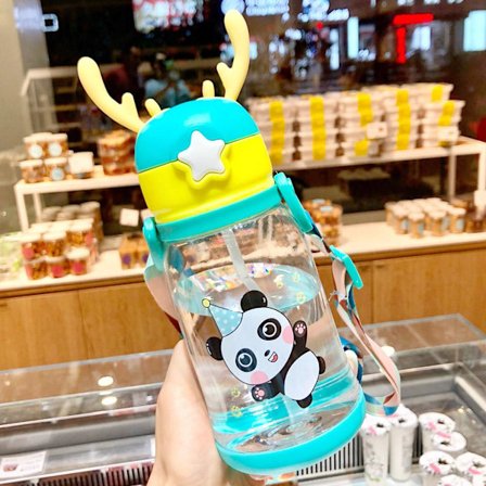 Enkel och söt 500ml mugg med sugrör för barn i förskola och grundskola med stor kapacitet