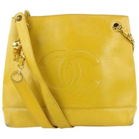 Chanel Vintage, Pre-owned Leather chanel-bags Geel, Dames, Maat:ONE Size