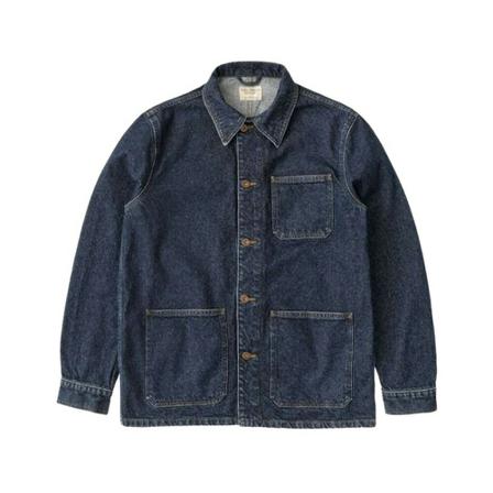 Nudie Jeans Raw Denim Jacket Worker , Blauw , Heren , Maat: M