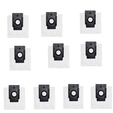 10-pack Ersättningsdammpåsar kompatibla med 360 S8 Plus, TP-LINK TAPO, RV30 Plus, RVA200 Robotdammsugare