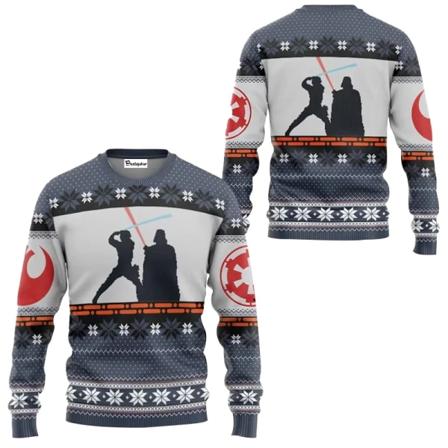 Santa Darth Vader Jul Ugly Sweater Star Wars The Mandalorian Mænd Pullover Tøj Efterår Vinter Kvinder Sweatshirt style 2 L