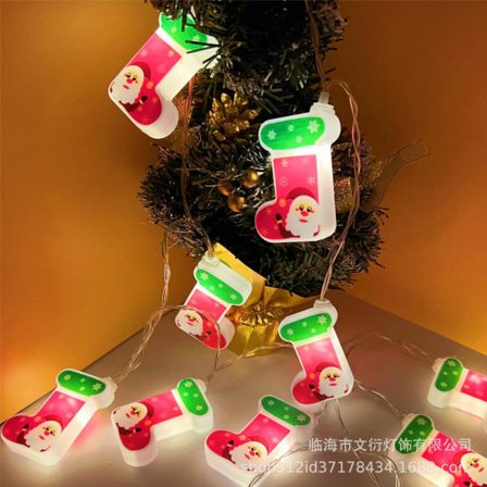 1 st 1,5 m Ljusslinga Juldekoration Jultomte Form Gåva Nattlampa Ljusslingor Utan Batterier För Vardagsrum Julstrumpa