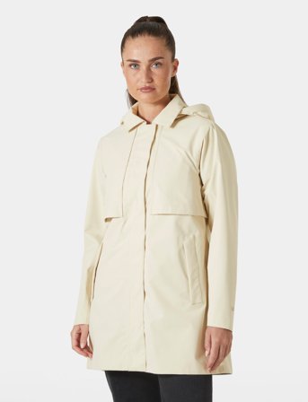 Helly Hansen W Lilja Rain Coat - Cream - L