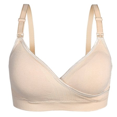 Gravid bh med öppen knapp framtill för amning - Beige