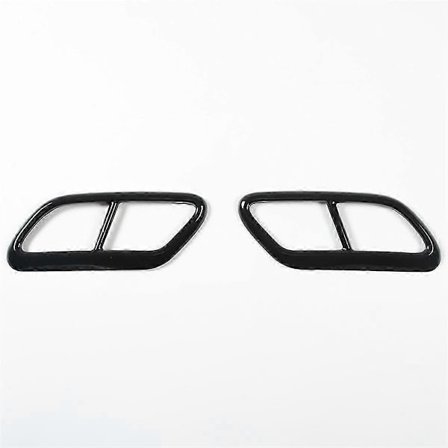 Sort rustfrit stål rørhals udstødningsudgange hale ramme trim dæksel til Volvo S60 2020 S90 V90 2