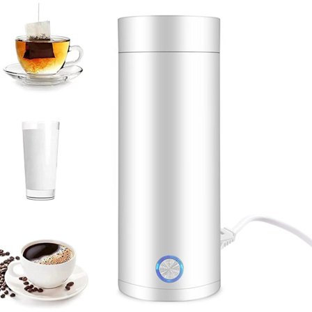 Bärbar Resekokare, 400ml Liten Elektrisk Resekokare, 3-i-1 Elektrisk Värmekopp, Värmemugg