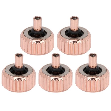 5 kpl ammattimaisia korvaavia kellokruunuja ruusukultaisia kellokruunuja korjaustarvikkeita 5 mm / 0,2 tuumaa