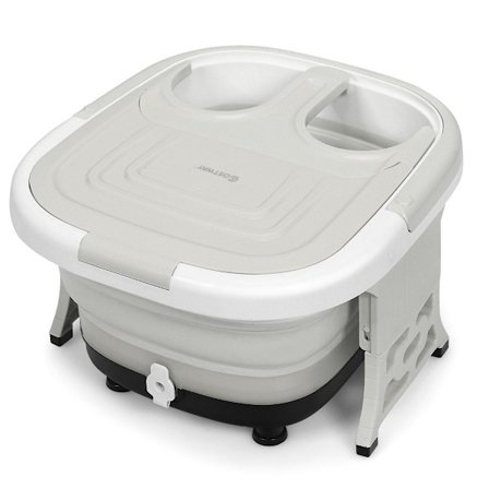 Fodbad massager fodbad spabad med justerbar varmetemperatur 42 x 40 x 24 cm grå