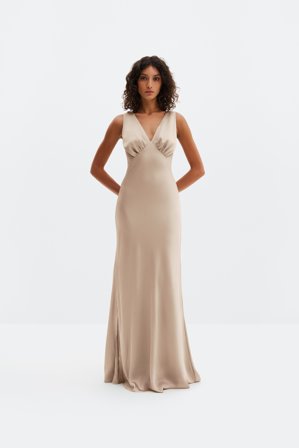 Malina - Thelma maxi dress - 48 - Champagne