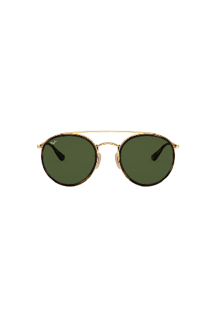 Ray-Ban Round Double Bridge Solglasögon Dam Svart 51