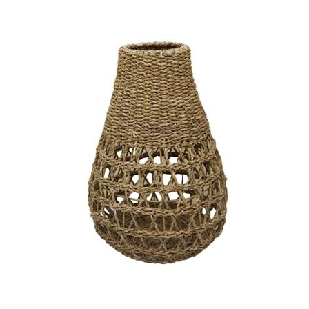 Søgræsvase med jernramme, 38x38x50 cm