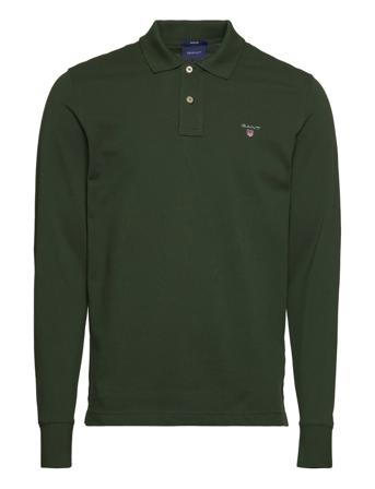 Original Pique Ls Rugger Polos Long-sleeved Grønn GANT