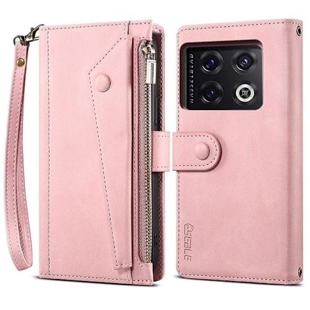 ESEBLE Foldbar Stand Pung Etui Multifunktionel Lomme Mobiltelefon Etui til OnePlus 10 Pro 5G