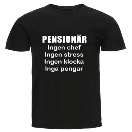 T-shirt - Pensionär, Inga Pengar Black Xl