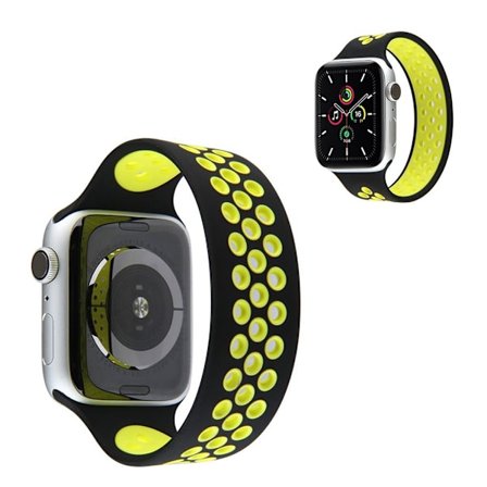 Apple Watch Series 6 / 5 40mm dual color silicone watch band - Yellow / Size: S