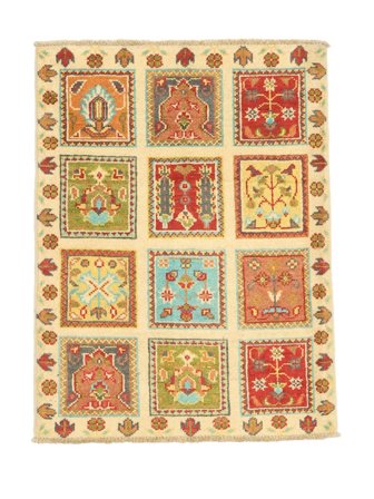 Kazak Fine Vloerkleed Handgeknoopt 66X86 Oranje/Bruin Afghanistan