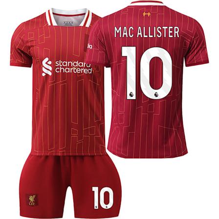 Liverpool 24-25 drakt nr 11 Salah 9 Firmino 66 Arnold 10 McAllister fotballdrakt Home No. 10 uten sokker Home No. 10 no socks XXL