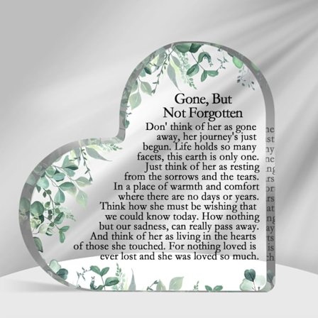Osanotto Muistolahjat Rakkaan Menetyksen Johdosta, Isän Äidin Surunvalittelumuisto, Osanottopaperipaino Muistoesine, Muistoakryylilaatta