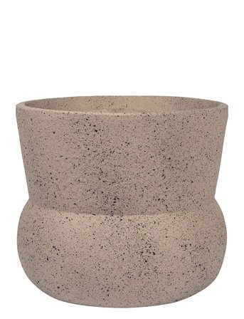 Mette Ditmer Stone Flowerpot - Beige - H:15.5CM