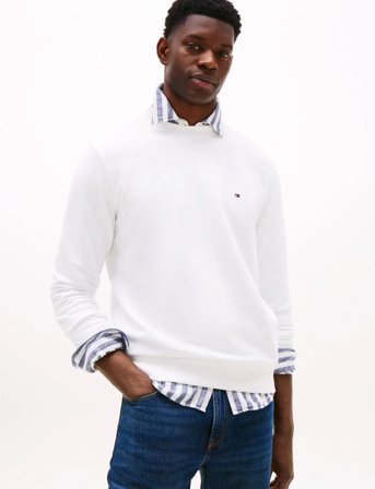 Tommy Hilfiger Essential Terry Crewneck - White - XXXL