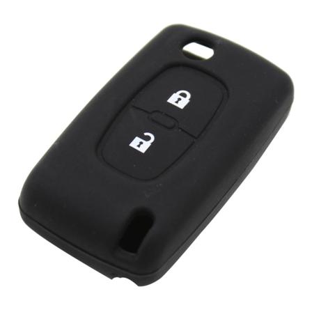 Silikon 2 Knappar Bilnyckeln Peugeot Svart Svart One Size