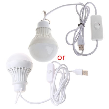 5W 10 LED Energisparande USB lampa Lampa Camping Hem Nattlampa Krokbrytare