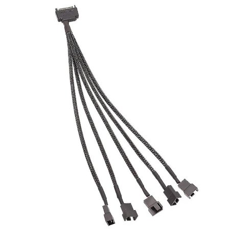 15-stifts SATA till 5 fläkt-adapterkabel SATA till 3-stifts/4-stifts PWM PC-höljesfläktströmadapterkabel, kylning (FMY)