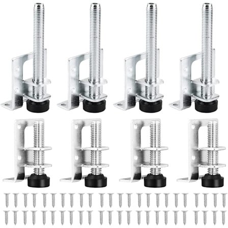 8 stk. Justerbare Nivelleringsføtter for Tungt Utstyr, Justerbare Nivelleringsføtter