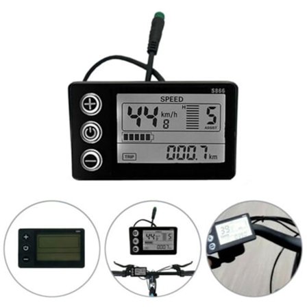Elektrisk cykel S866 24-48v LCD-display måler kontrolpanel til E-bike scooter