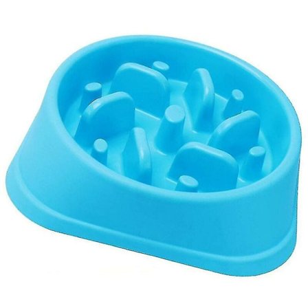 Antislip Slow Feed Dog Bowl med fyrkantig bas, hundskål,