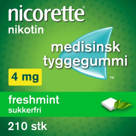 Nicorette 4 mg tyggegummi freshmint 210 stk