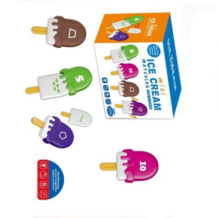 Tidlig barndoms pedagogisk leketøy iskrem sortering 26 stk bokstav nummer matching pedagogiske læringsaktiviteter for barn flerfarget(h)