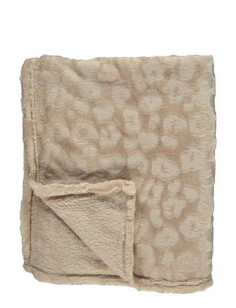 Blanket Leopard Home Textiles Cushions & Blankets Blankets & Throws Beige Noble House