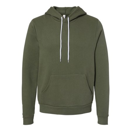 Canvas Unisex Pullover Hooded Sweatshirt / Hoodie S Military Grön
