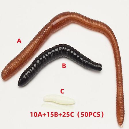 Lastenjuhlan kepposia ja taikatemppuja - venytettäviä matoja, pehmeää kumia, maamatoja, lohikäärmeitä, madot kauhu lelut 50 kpl ABC