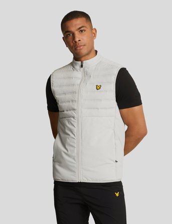 Lyle & Scott Sport Hybrid Double Baffle Gilet - White - L