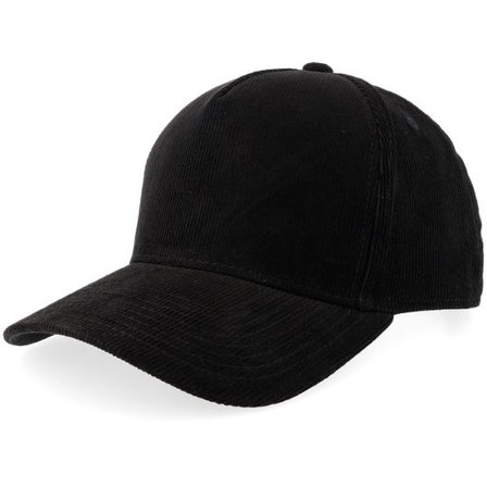 Equip - Svart adjustable Keps - Black Corduroy A-frame Adjustable @ Hatstore