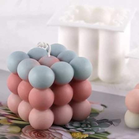 DIY Steariinikynttilä Kuutio – Kynttilämuotti 6cm—pa