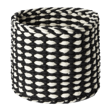 Åhléns Home Flätad korg i jute ADELE 32 cm Förvaring Svart ONESIZE