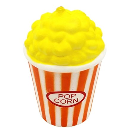 Söt Popcorn Squishy Leksak Ångestlindring Squishy Bollar Klasspriser Kalasleksaker Fidget Leksaker för Barn Vuxna null - Röd plus gul