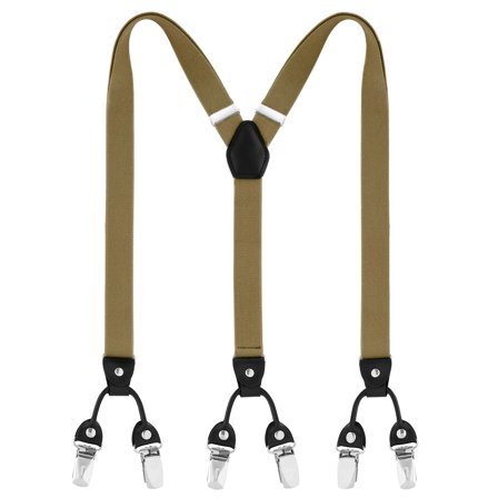 Wąskie oliwkowe szelki dla mężczyzn