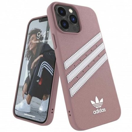 Adidas OR gjutet fodral PU för iPhone 13 Pro Max - Rosa