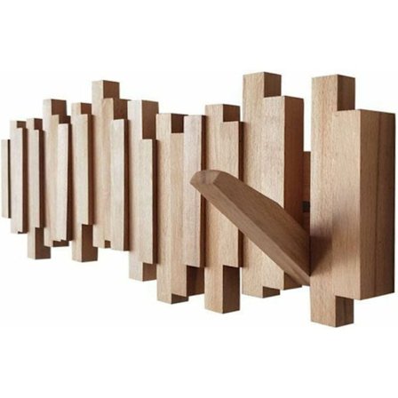 Moderne Veggmontert Kleshenger, Solid Tre Hjørnehenger for Soverom Hjem Veggmontert Kleshenger Enkel Montering