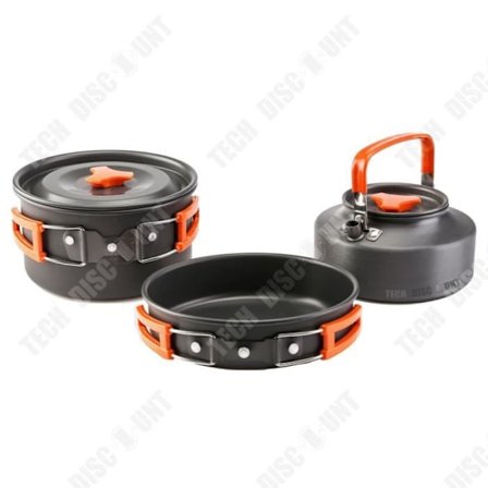 Köksredskap - TECH DISCOUNT - Typ A - Hårdaluminium - 3 delar - Slitstarkt