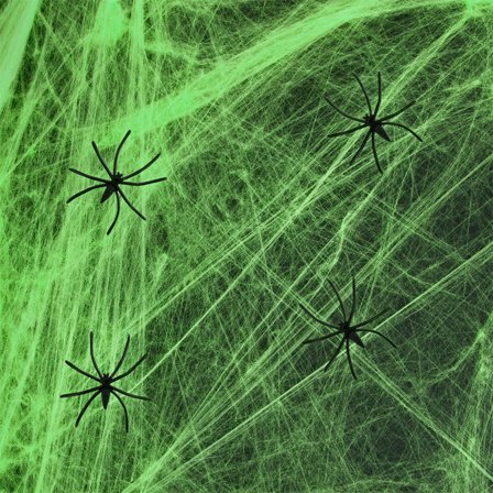 Halloween Spindelnät Grønn, 200 g