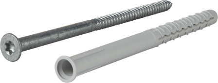 ESSVE GXL 404007 Fasadeplugg Ø 10 mm, TX40, FZV, forsenket hode 100 mm, 50-pakning, Innfesting